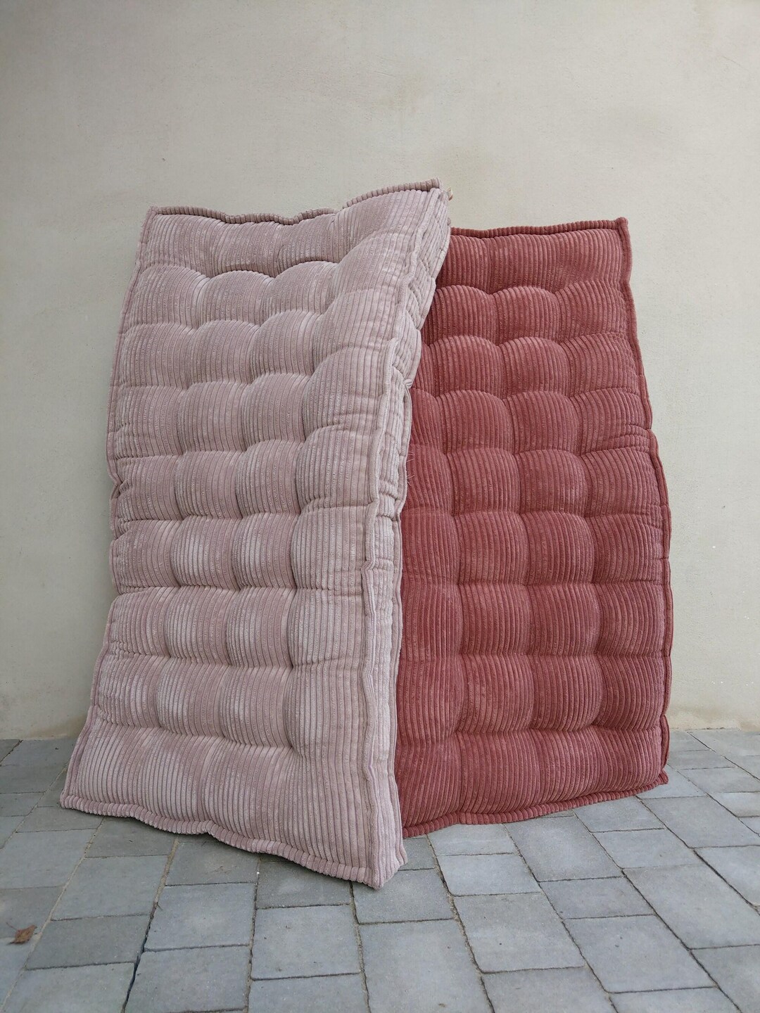 Lavender Corduroy Quilted Floor Cushion – French Boho Seating Pad - Etsy