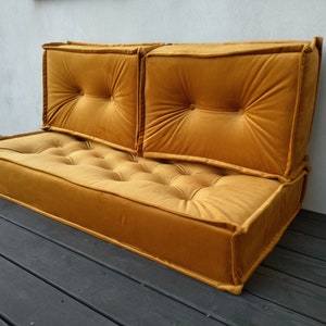 Custom cushion, Floor modular sofa, Floor seating sofa, French style seat with backrest, sectional sofa