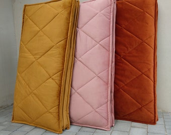 Cuscino personalizzato, cuscino Daybe, posti a sedere divano letto Futon giapponese, divano da pavimento, sedile vicino alla finestra, cuscino da panca, testiera, cuscino da pavimento in velluto Yoga