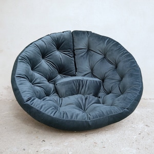Folding Chair, Futon , Velvet Futon , Floor Quilt Cushion, Chair Sofa Tufted, Floor Pillow | Floor Cushion | Round Cushion | Swing Cushion