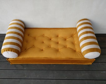 Canapé de sol, coussin de sol, canapé de sol, coussins matelassés pour siège de fenêtre, coussin de banc, sièges de sol japonais en velours, oreiller de sol