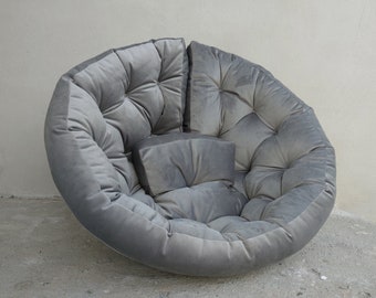 Cozy Floor Cushion, Reading Nook Decor, Large Floor Pillow , Floor Futon in Velvet