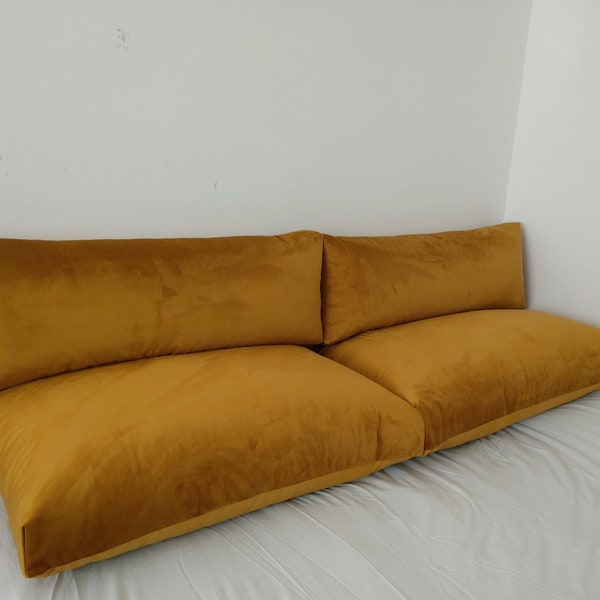 Coussin de sol, canapé de sol, canapé de sol, coussins matelassés de siège de fenêtre, coussin de banc, sièges de sol japonais en velours, oreiller de sol