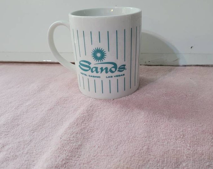 Vintage Sands Hotel & Casino Las Vegas Coffee Mug Striped Teal Etsy