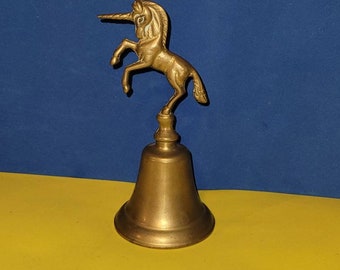 Brass Cast Unicorn Bell