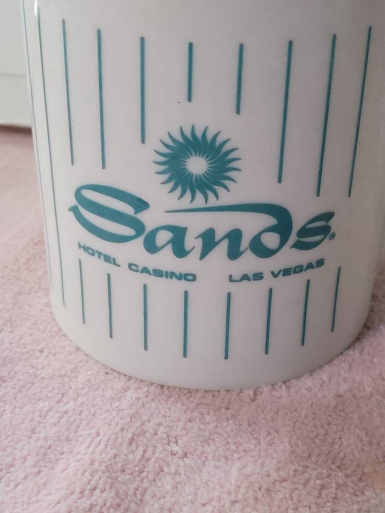 Vintage Sands Hotel & Casino Las Vegas Coffee Mug Striped Teal Etsy