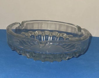 Vintage Ashtray Clear Pressed Glass