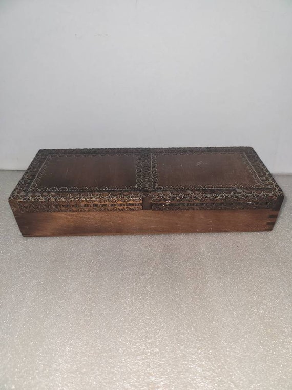 Wood Carved Jewerly / Trinket Box