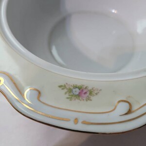 Jyoto China Occupied Japan Gold Rim Floral Serving Bowl image 4