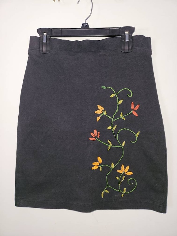 Kikit Maurice Sasson Black Cotton Skirt - image 1