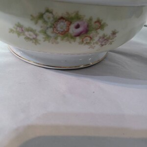 Jyoto China Occupied Japan Gold Rim Floral Serving Bowl image 7