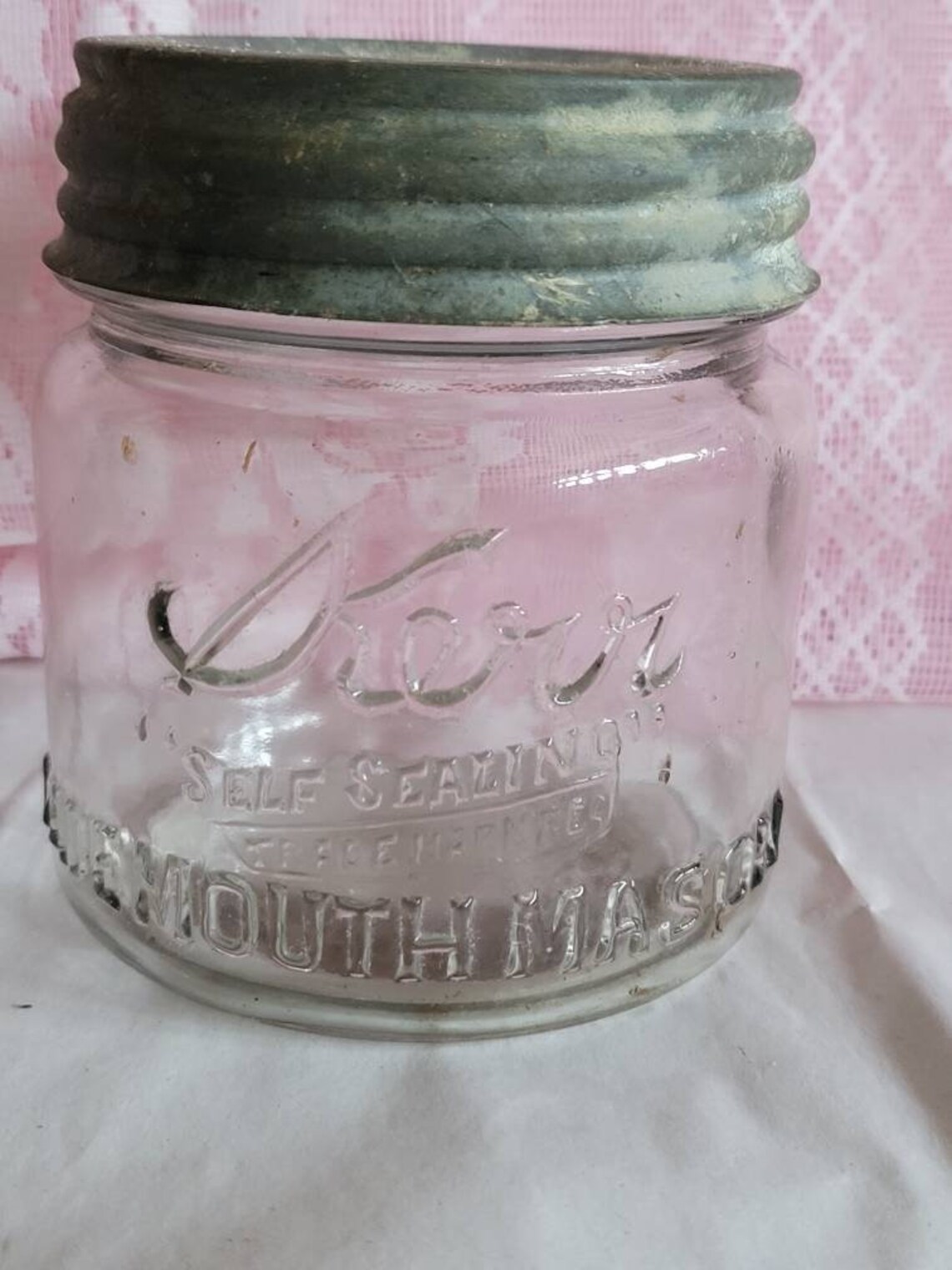 Vintage 1 Pint Kerr Self Sealing WideMouth Jar With Lid Etsy