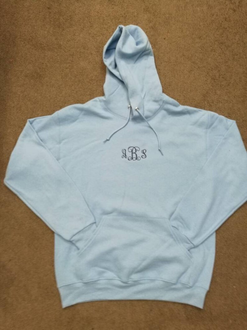 Monogrammed Initials embroider hoodie Cute Soft Embroidered | Etsy
