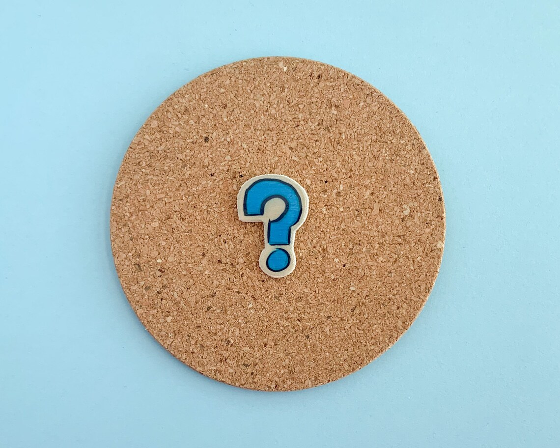 Question Mark Pin Question Mark Blue Question Mark Etsy