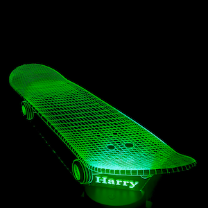 Skateboard 3d Smart APP Control Night Light Bluetooth,Music,7&16M Colour Mobile App ,Gift led lamp