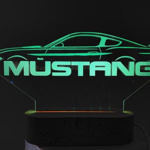 Personalised Mustang Smart APP Control Night Light Bluetooth,Music,7&16M Colour Mobile App ,Gift led lamp