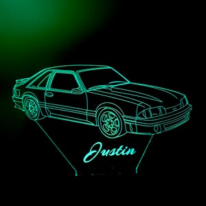 Classic 80’s Car 3d Custom made Smart APP Control Night Light Bluetooth,Music,7&16M Colour Mobile App ,Gift led lamp