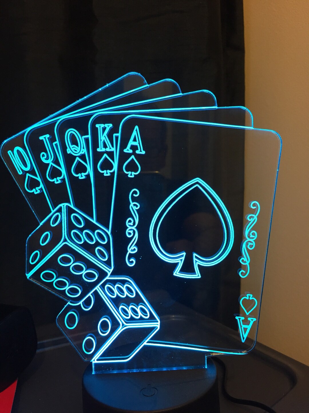 Rwp Card Poker Card Personalised 3d Smart APP Control Night Light Bluetooth ...