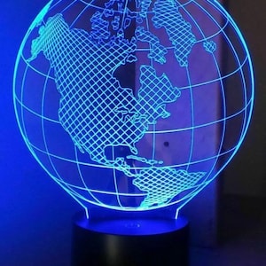 Earth 3d Personalised Smart APP Control Night Light Bluetooth,Music,7&16M Colour Mobile App ,Gift led lamp