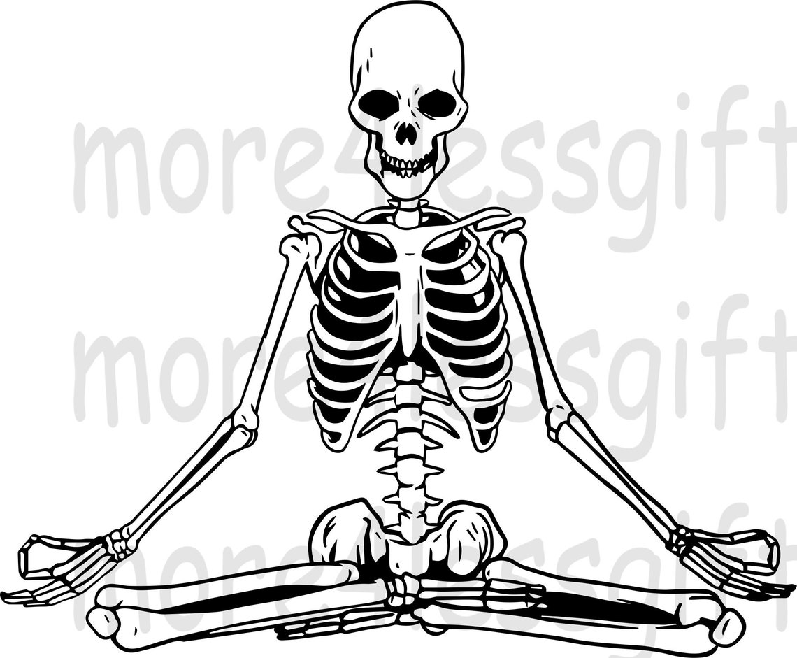 Yoga Skeleton SVG Instant Downloadlaser Engravinglaser - Etsy