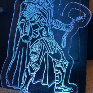 Thor 3d Custom made Smart APP Control Night Light Bluetooth,Music,7&16M Colour Mobile App ,Gift led lamp
