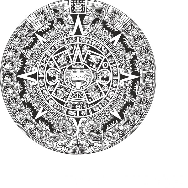 Aztec Calendar Stone of the Sun, 3d led lamp file ,Vector file,Instant Download,for Laser Engraving,CNC,Cricut