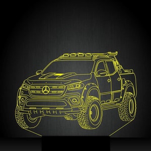 Pick up Truck 3d Smart APP Control Night Light Bluetooth,Music,7&16M Colour Mobile App ,Gift led lamp