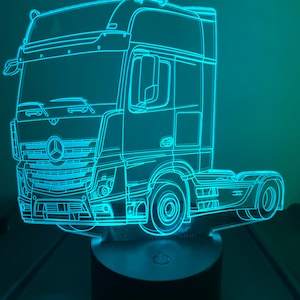 Truck Lorry 3d Custom made Smart APP Control Night Light Bluetooth,Music,7&16M Colour Mobile App ,Gift led lamp