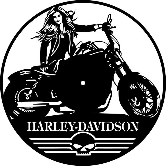 Download Harley Davidson Clock Files Svg Vector File Instant Download For Laser Cnc Cricut Clipart Plasma Metal Art