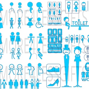 Toilet, WC, Badkamer, Toilet Svg Files, SVG Vector bestand, Instant Download, voor Laser, CNC, Cricut, Clipart, Plasma, Metal Art