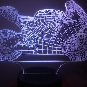 Motorcycle,Motorbike  3d Custom made Smart APP Control Night Light Bluetooth,Music,7&16M Colour Mobile App ,Gift led lamp