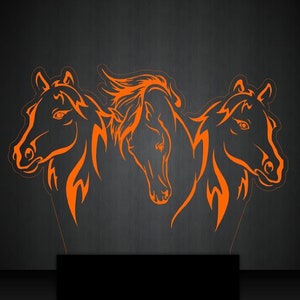 Horses 3d Custom made Smart APP Control Night Light Bluetooth,Music,7&16M Colour Mobile App ,Gift led lamp