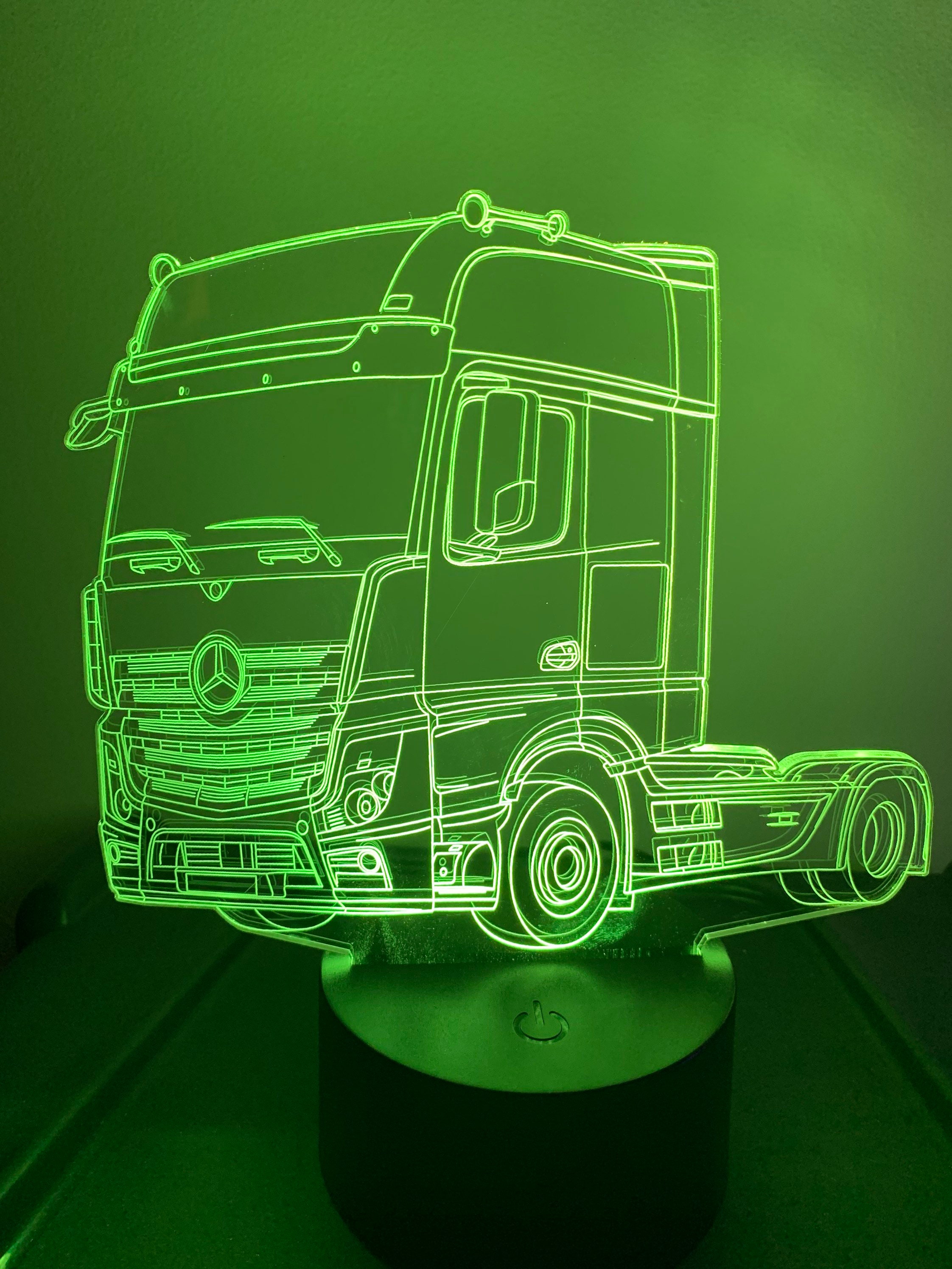 Lkw Lkw Lkw 3d Maßanfertigung Smart APP Steuerung Nachtlicht  Bluetooth,Musik,7&16M Farbe Mobile App, Geschenk led Lampe - .de