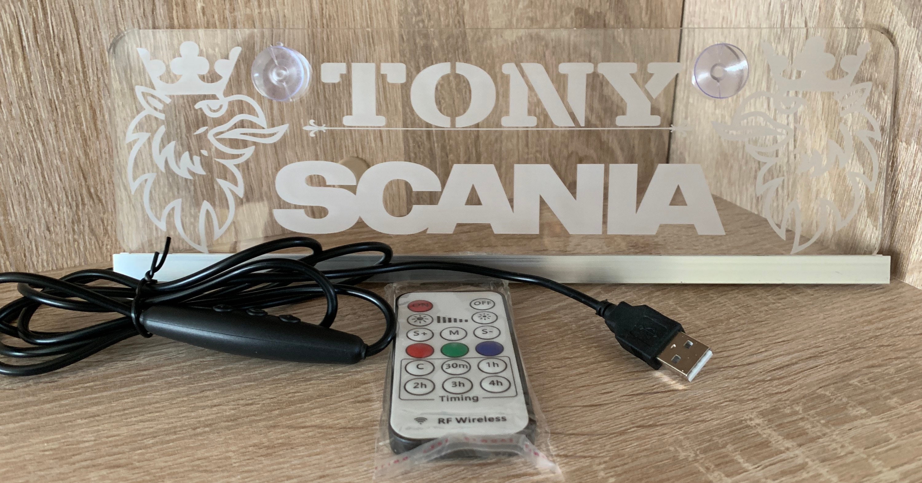 Targa Luminosa Camion Personalizzata - LED RGB Con ... - Fat Cow - Foto 5