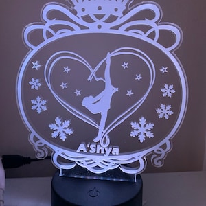 Gymnast Girl 3d Custom made Smart APP Control Night Light Bluetooth,Music,7&16M Colour Mobile App ,Gift led lamp