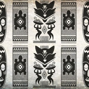 Afrikaans patroon, vectorbestand, instant download, lasergesneden CNC-bestand, laserbestand, SVG, alle formaatbestanden