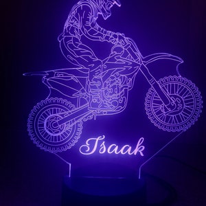 Dirt Bike 3d Smart APP Control Night Light Bluetooth,Music,7&16M Colour Mobile App ,Gift led lamp