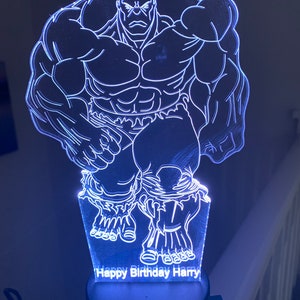 Hulk 3d Smart APP Control Night Light Bluetooth,Music,7&16M Colour Mobile App ,Gift led lamp