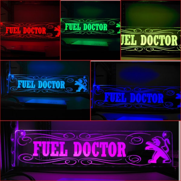 Personalised Van Interior Engraved Usb Name Led Light App and RGB Color changing with Remote Control
