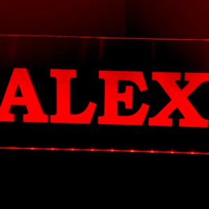 Personalised Truck Interior Engraved Usb Name Led Light App and RGB Color changing, Remote Control