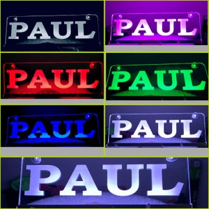 Personalized Truck Interior Engraved Usb Name Led Light New App & Music LED Bar USB Powered Remote