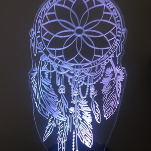 Dreamcatcher 3d Personalised Smart APP Control Night Light Bluetooth,Music,7&16M Colour Mobile App ,Gift led lamp