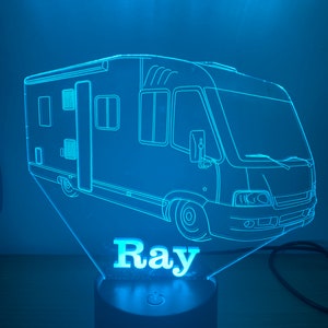Camper Van 3d Smart APP Control Night Light Bluetooth,Music,7&16M Colour Mobile App ,Gift led lamp