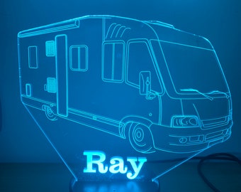 Camper Van 3d Smart APP Control Night Light Bluetooth,Music,7&16M Colour Mobile App ,Gift led lamp