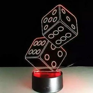 Dice 3d Personalised Smart APP Control Night Light Bluetooth,Music,7&16M Colour Mobile App ,Gift led lamp