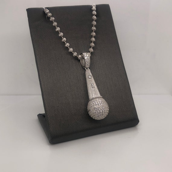 Jewels Obsession Microphone Necklace 14K Yellow Gold-plated 925 Silver Microphone Pendant with 16 Necklace