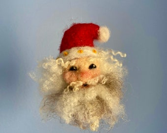 Needle Felted Santa Clause Christmas Ornament