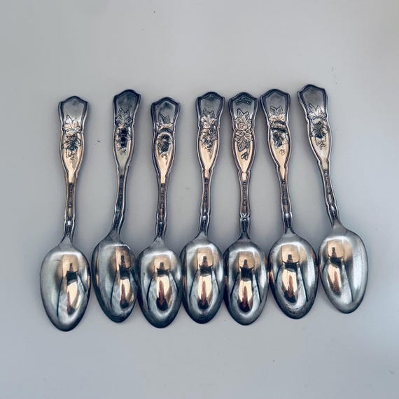 WWI Silverplate Commemorative Spoon Set: Generals & Admirals, 1881