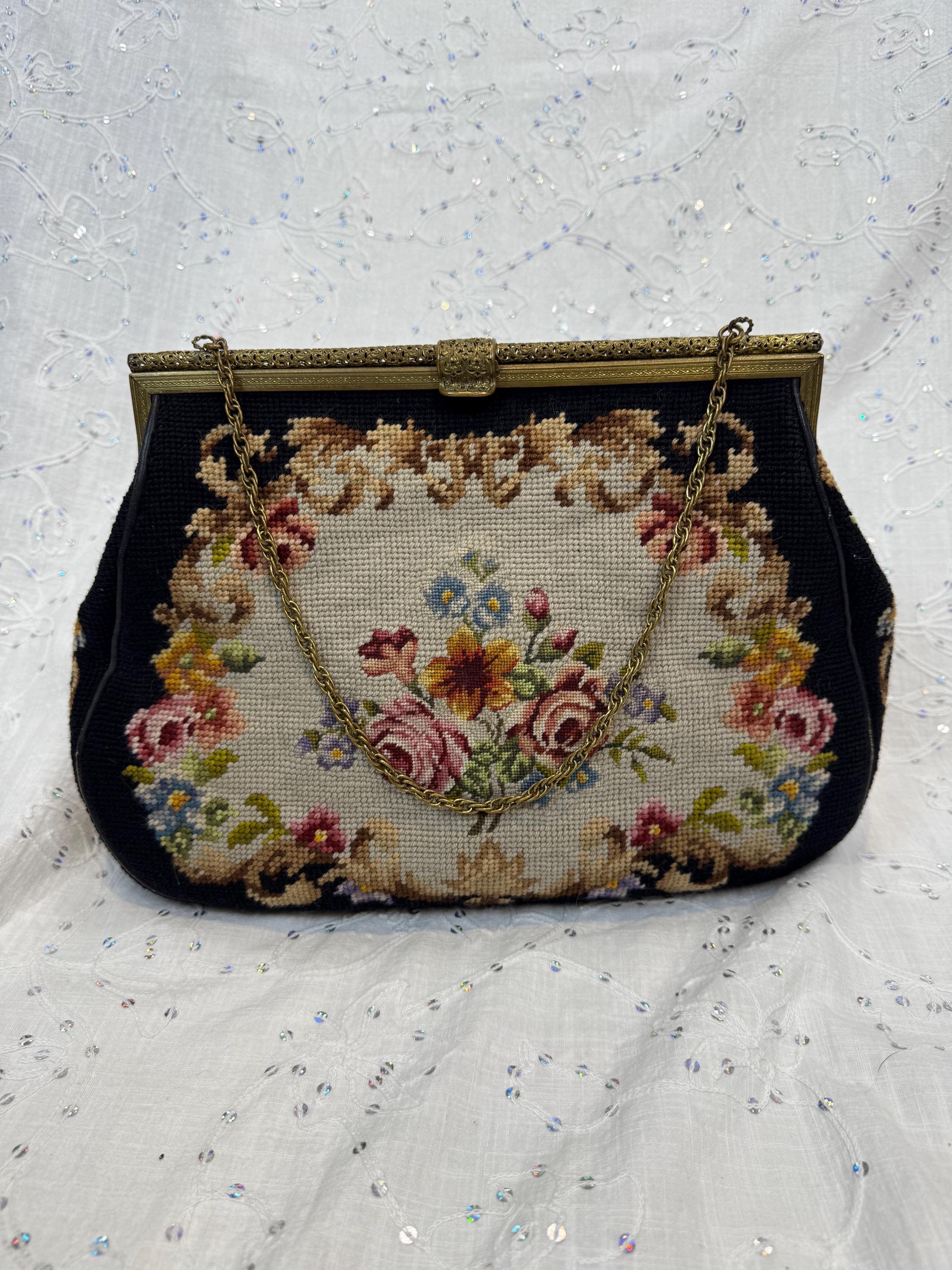 Needlepoint Purse Vintage 50s - Etsy