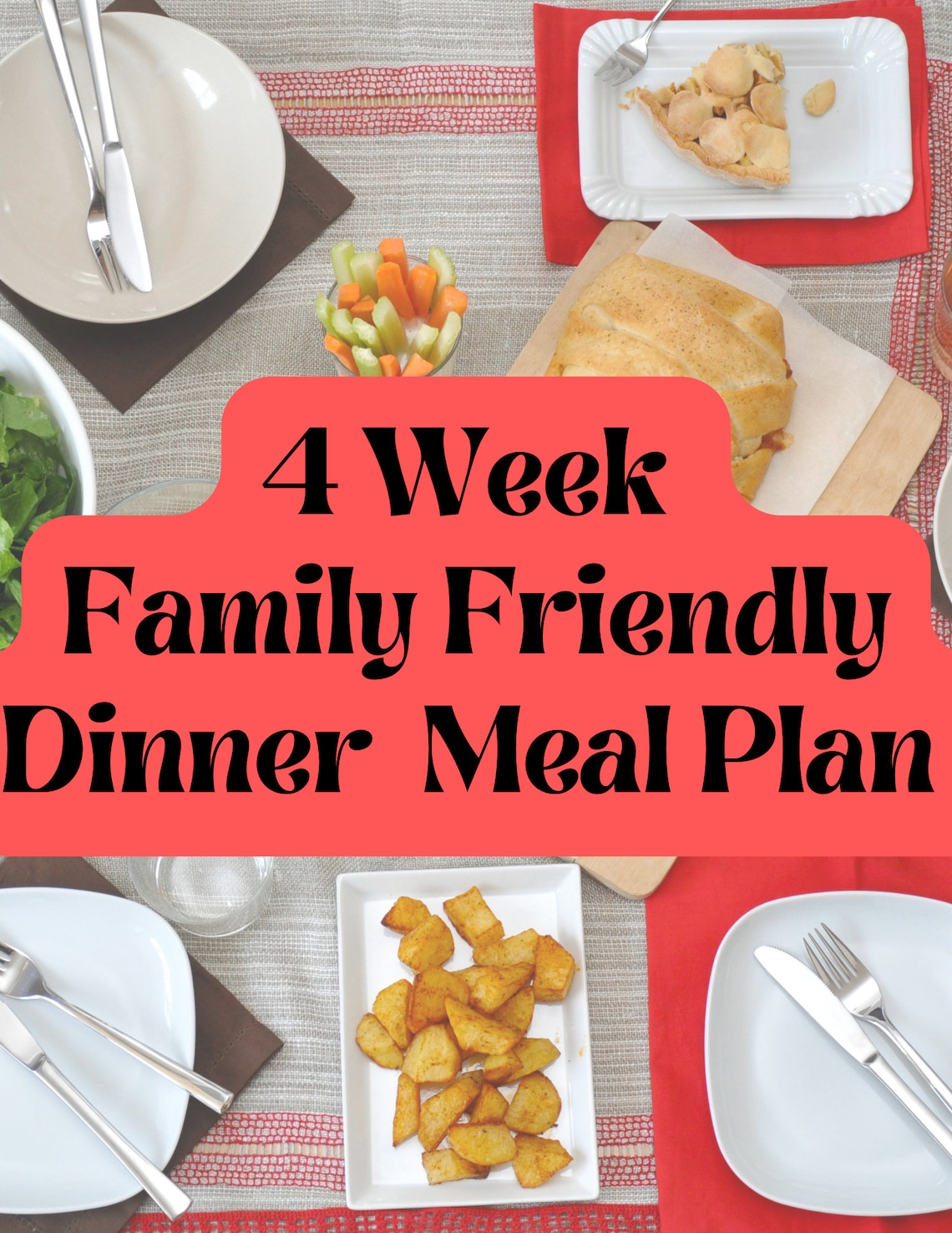 Family Dinner Meal Plan | 28 Recipes & Shopping Lists (PDF) - Etsy